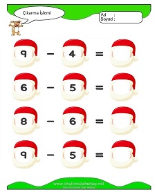 Çıkarma İşlemi Çalışma Sayfaları